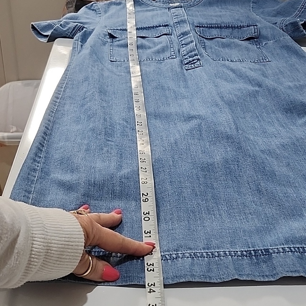 J. CREW DENIM DRESS SIZE 00 - Picture 6 of 8